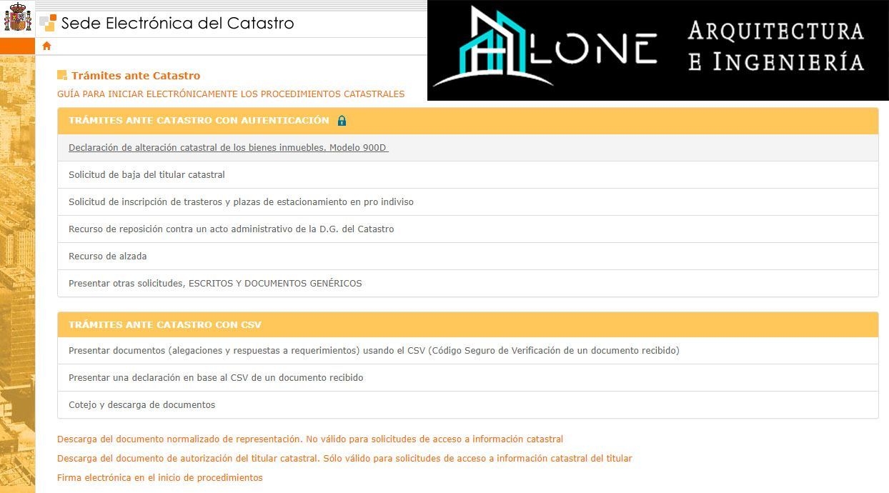 Declaración de alteración catastral de los bienes inmuebles
